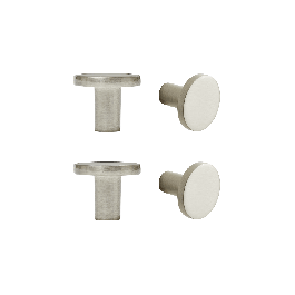 4 BENNY KNOBS D 25 MM IN POLISHED BRUSHED NICKEL