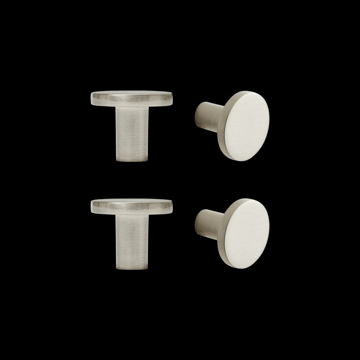 Bricocenter 4 BENNY KNOBS D 25 MM IN POLISHED BRUSHED NICKEL