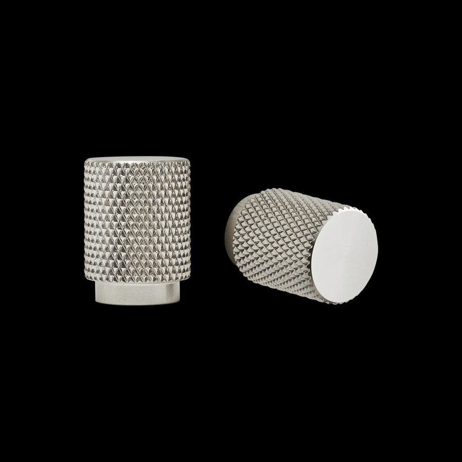 Bricocenter 2 AXEL KNOBS D 18 X H25 MM IN POLISHED BRUSHED NICKEL