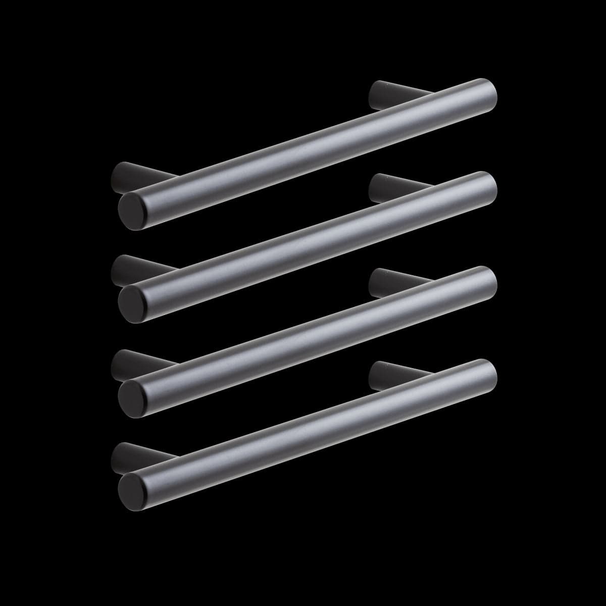 Bricocenter 4 SARA HANDLES WITH 128 MM SPACING IN MATT BLACK METAL