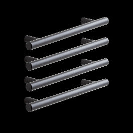 4 SARA HANDLES WITH 128 MM SPACING IN MATT BLACK METAL