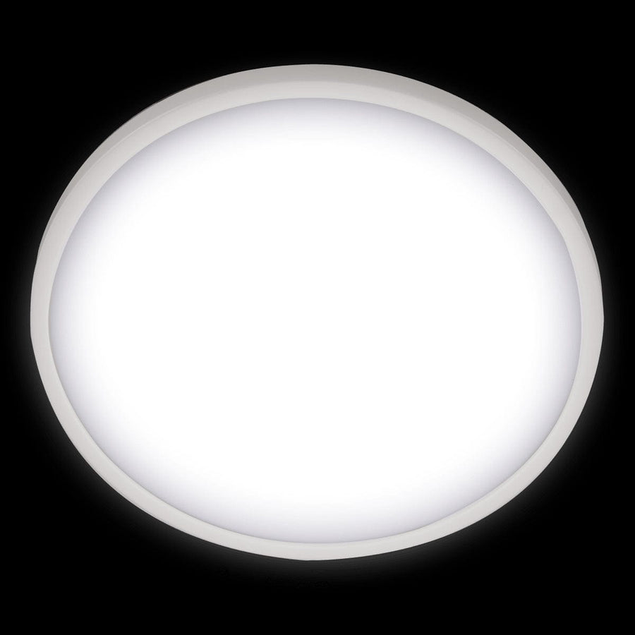 Bricocenter SANOA ALUMINIUM CEILING LIGHT WHITE 40X2CM LED 28W CCT DIMMABLE IP44