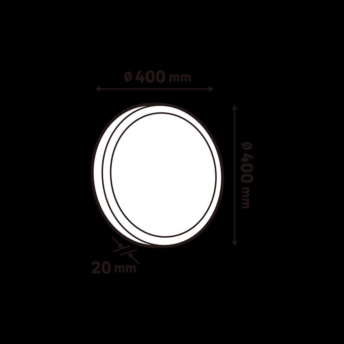 Bricocenter SANOA ALUMINIUM CEILING LIGHT WHITE 40X2CM LED 28W CCT DIMMABLE IP44