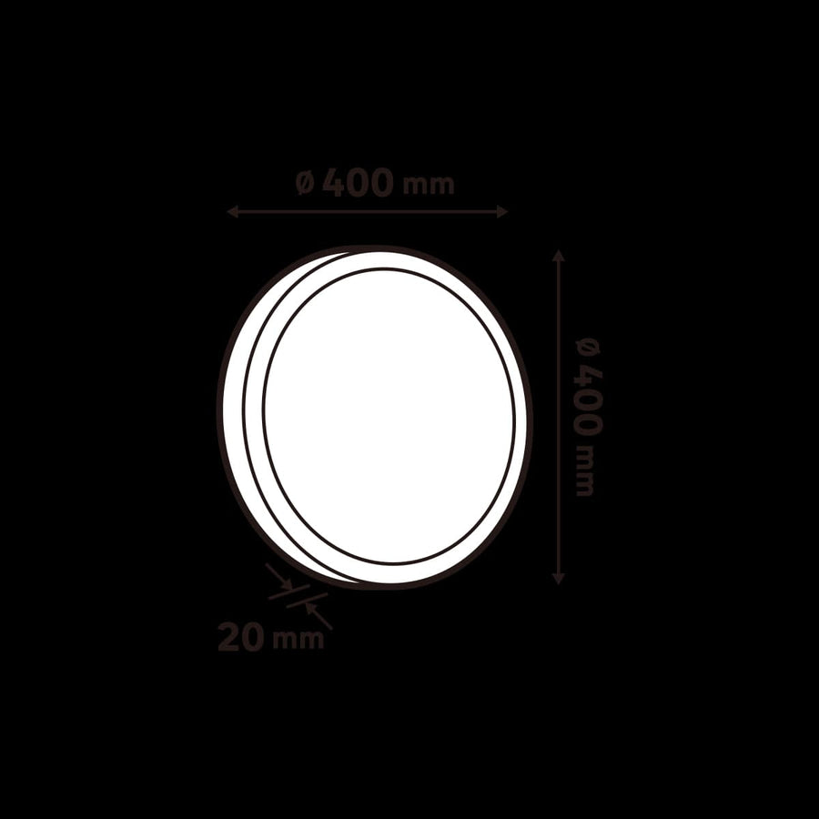 Bricocenter SANOA ALUMINIUM CEILING LIGHT WHITE 40X2CM LED 28W CCT DIMMABLE IP44