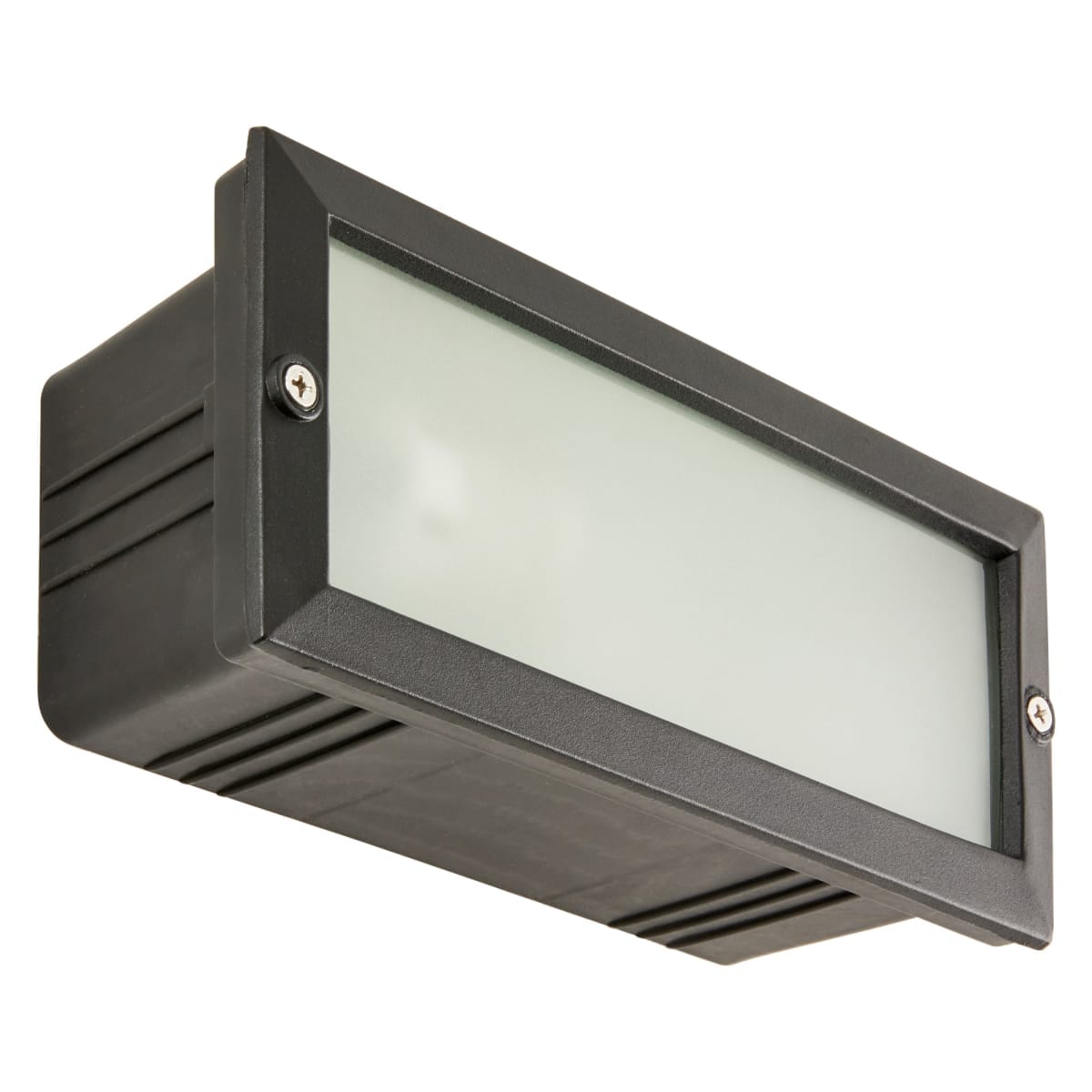 Bricocenter FARETTO INCASSO DOVER ALLUMINIO NERO 23x9.5x8 CM E27=40W IP44