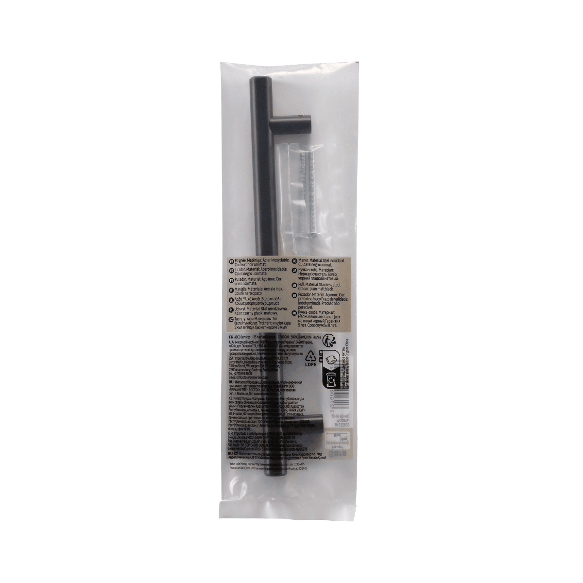 1 HANDLE WILL BE 160 MM CENTRE DISTANCE IN MATT BLACK METAL