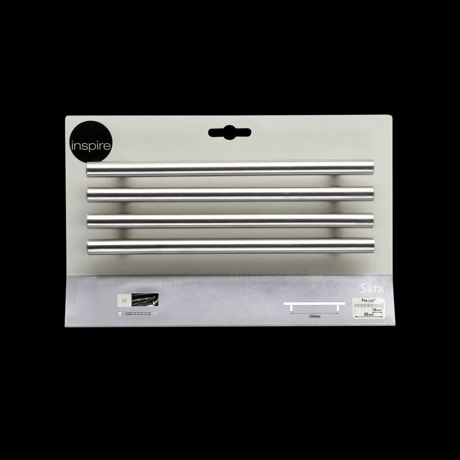 Bricocenter 4 SARA HANDLES WITH 160 MM SPACING IN POLISHED BRUSHED NICKEL