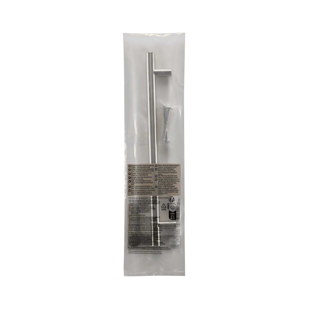 1 SARA HANDLE SPACED 192 MM IN POLISHED BRUSHED NICKEL