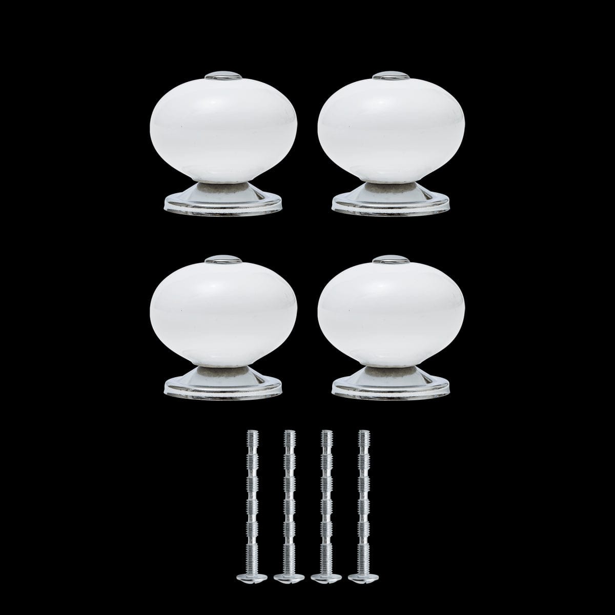 4 GABI D 40 MM WHITE PORCELAIN KNOBS