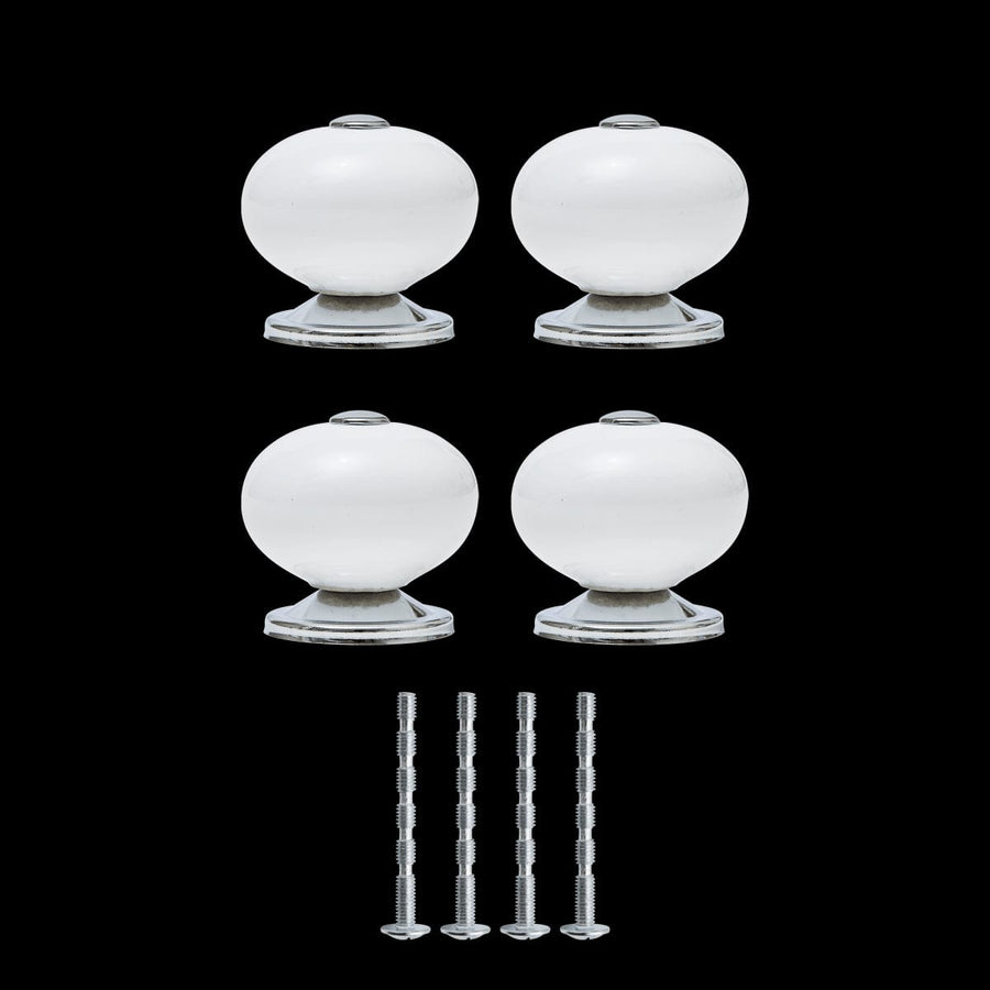 Bricocenter 4 GABI D 40 MM WHITE PORCELAIN KNOBS