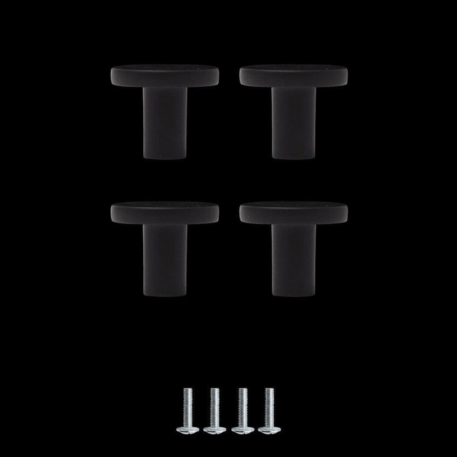 Bricocenter 4 BENNY KNOBS D 25 MM MATT BLACK ALUMINIUM
