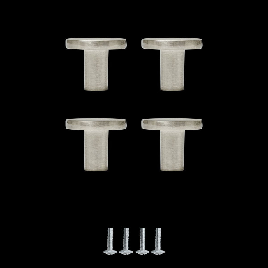 Bricocenter 4 BENNY KNOBS D 25 MM IN POLISHED BRUSHED NICKEL