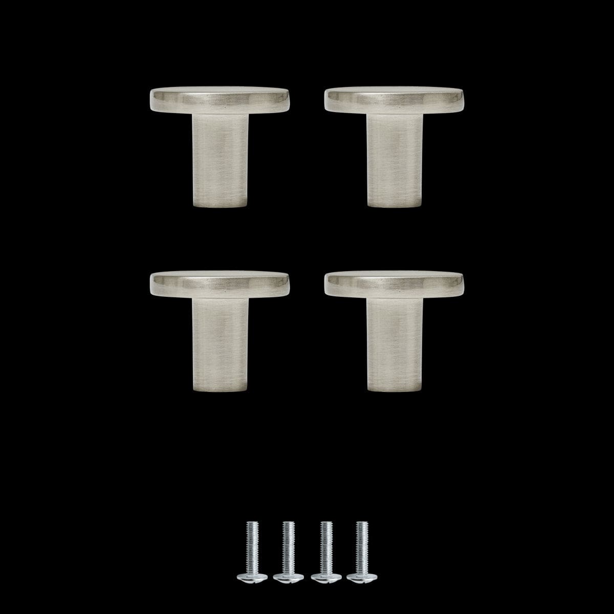 Bricocenter 4 BENNY KNOBS D 25 MM IN POLISHED BRUSHED NICKEL