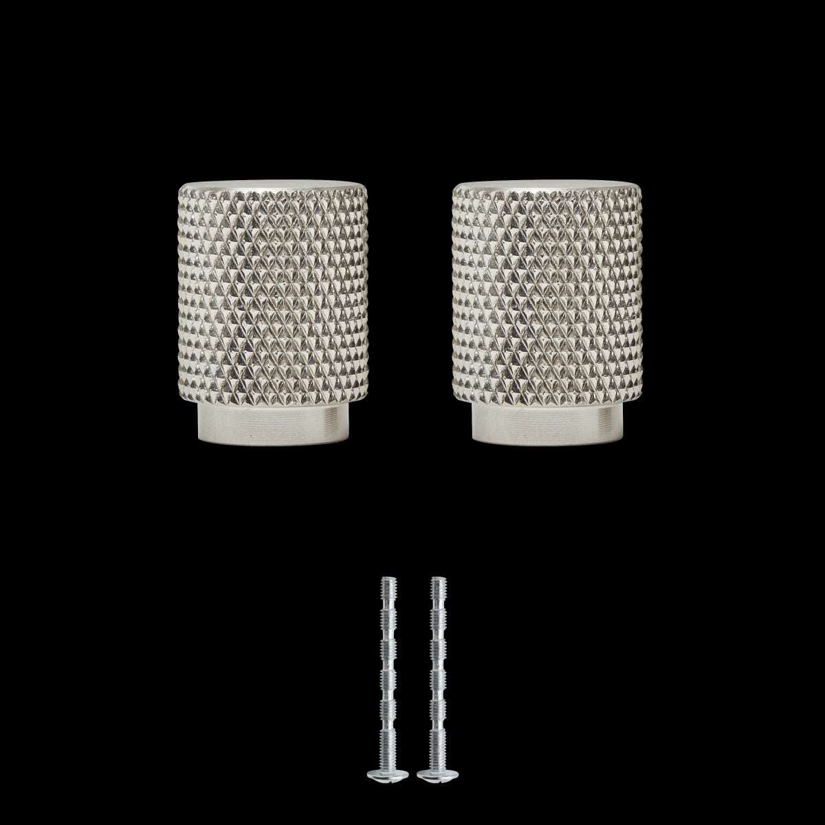 Bricocenter 2 AXEL KNOBS D 18 X H25 MM IN POLISHED BRUSHED NICKEL