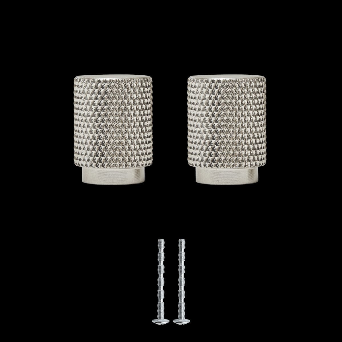 2 AXEL KNOBS D 18 X H25 MM IN POLISHED BRUSHED NICKEL