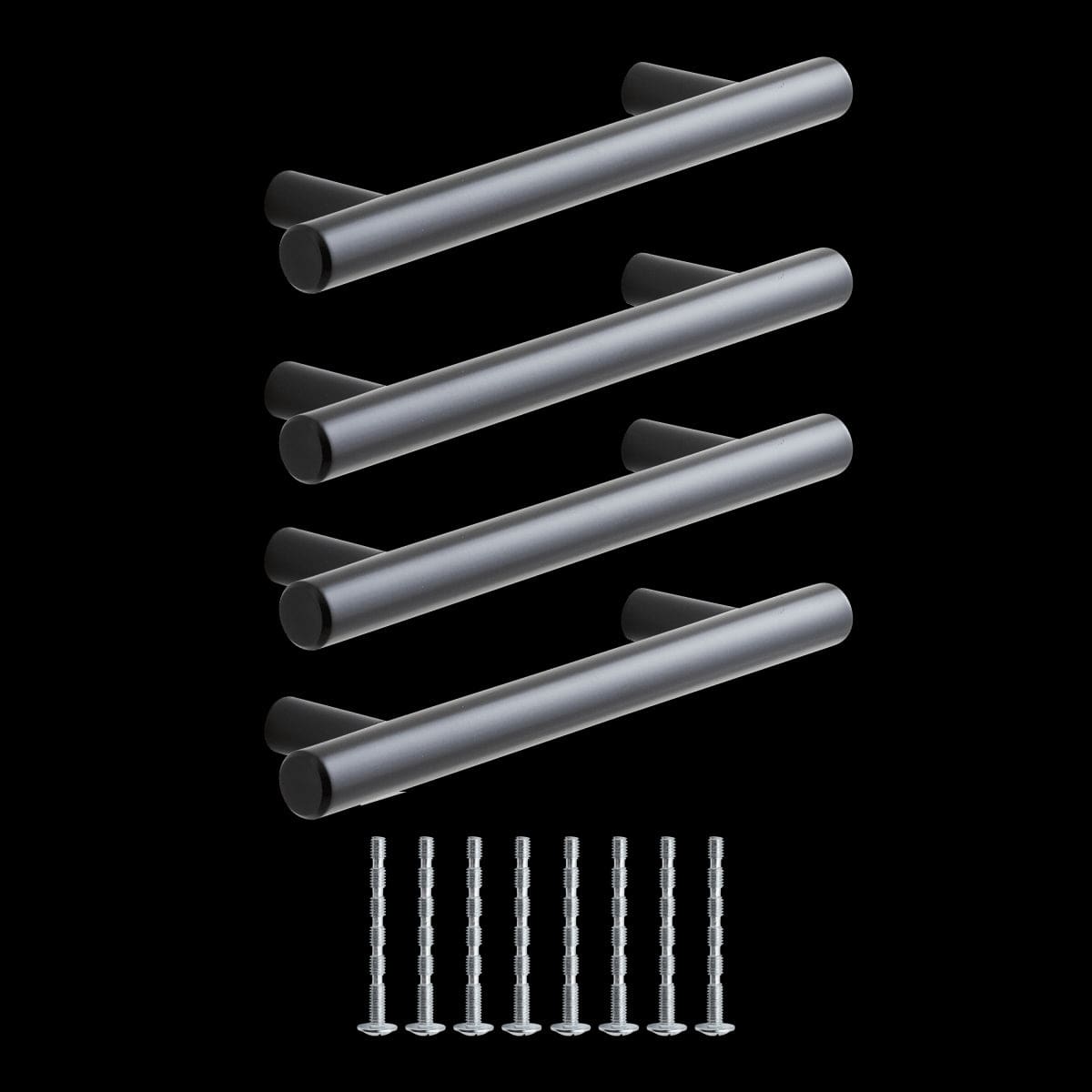 Bricocenter 4 SARA HANDLES WITH 96 MM SPACING IN MATT BLACK METAL