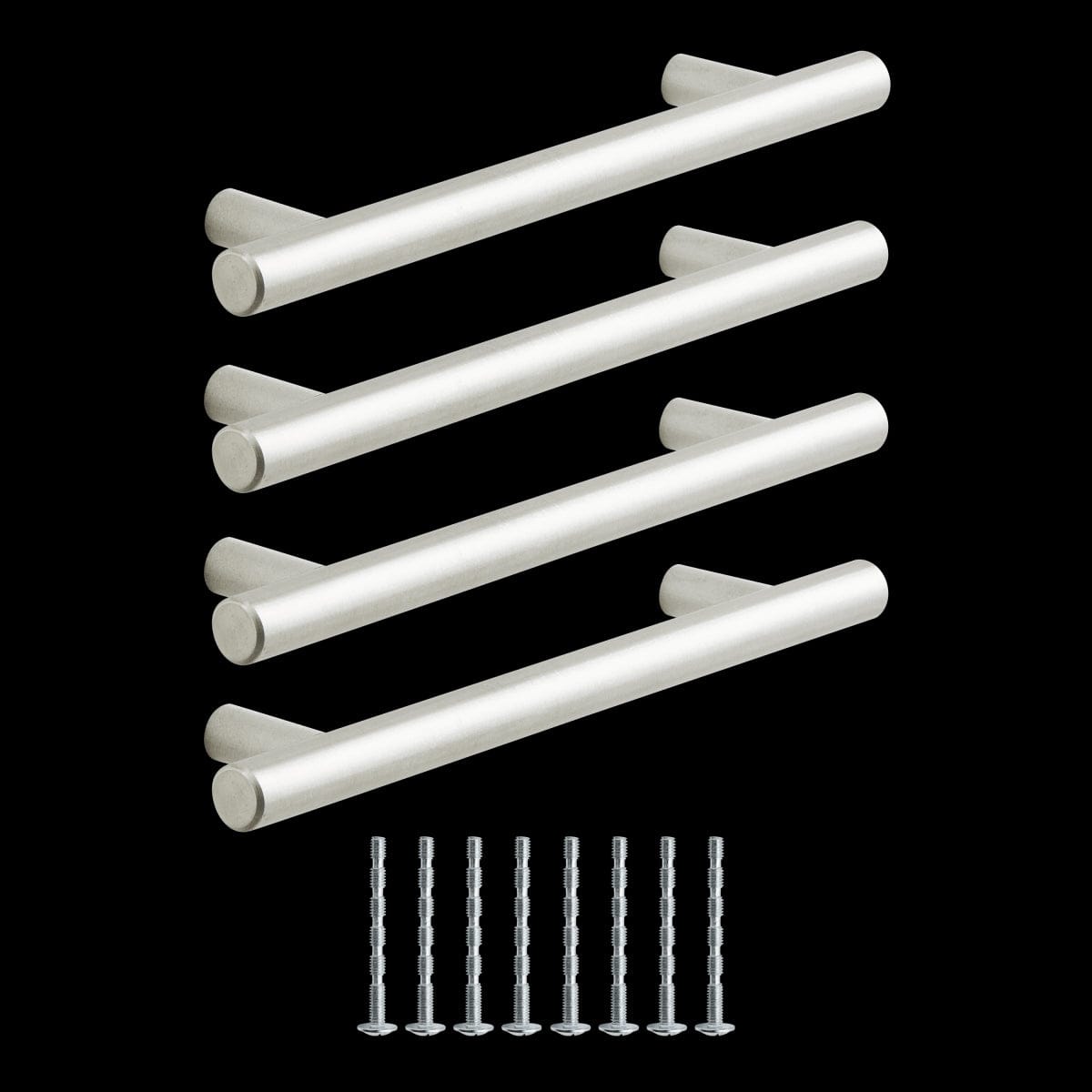 Bricocenter 4 SARA HANDLES WITH 128 MM SPACING IN POLISHED BRUSHED NICKEL