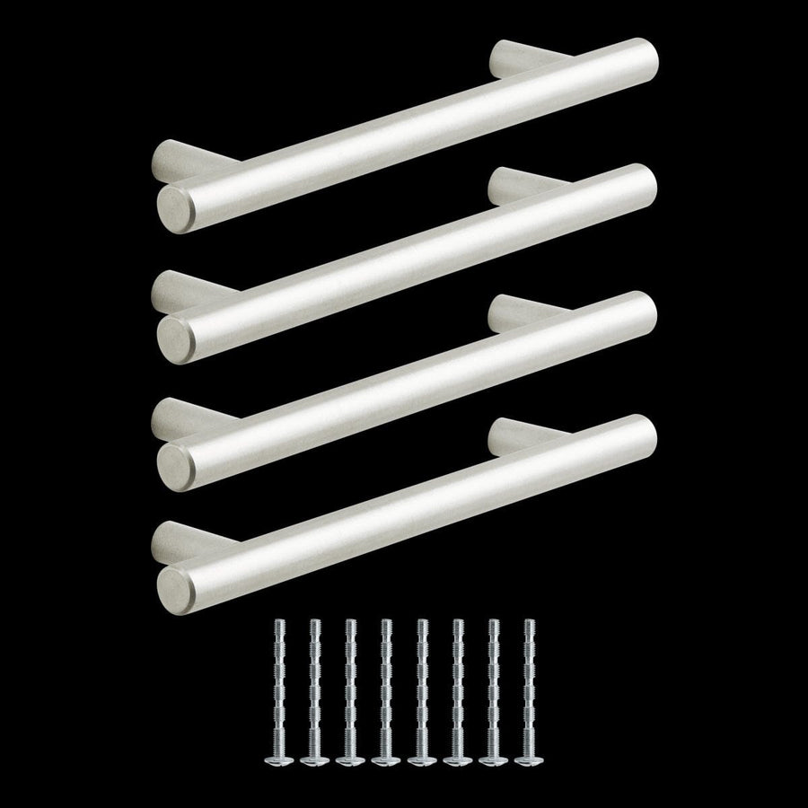 Bricocenter 4 SARA HANDLES WITH 128 MM SPACING IN POLISHED BRUSHED NICKEL