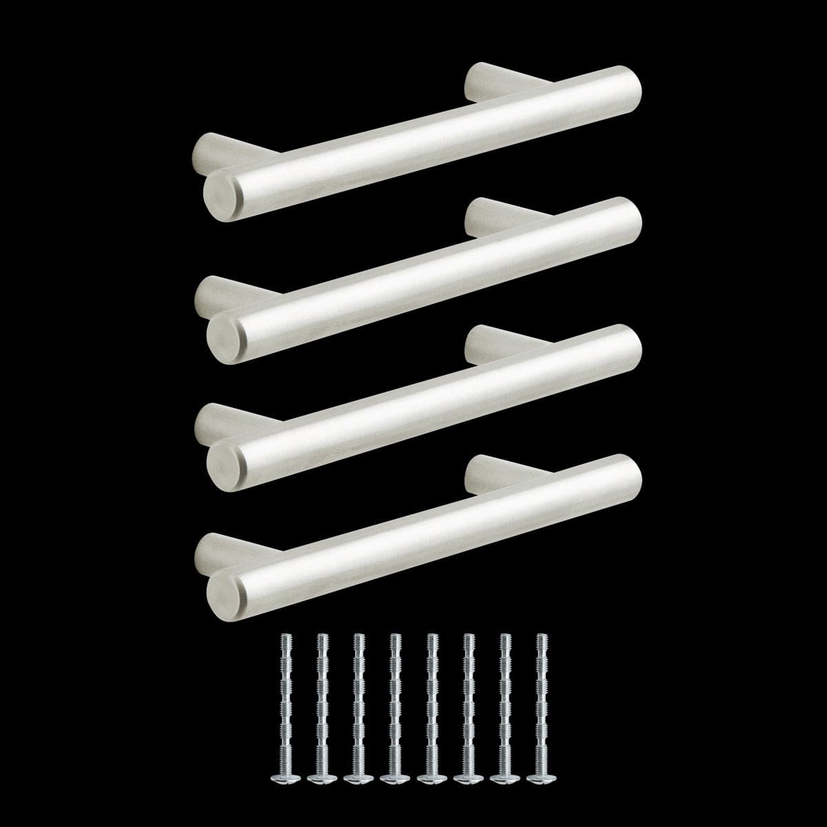 Bricocenter 4 SARA HANDLES WITH 96 MM SPACING IN POLISHED BRUSHED NICKEL