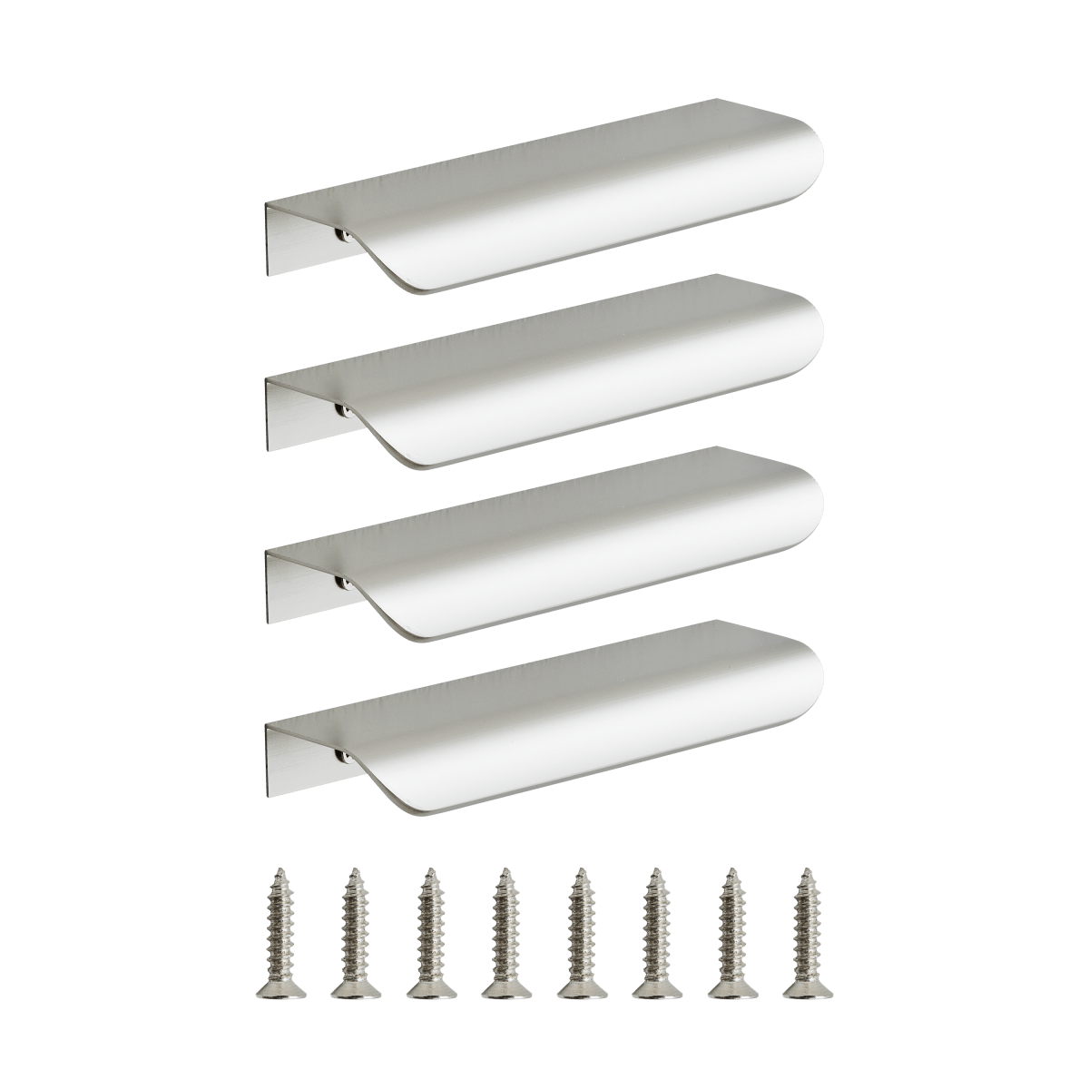 4 ELEMENT HANDLES 96MM WHEELBASE IN SATIN ALUMINUM