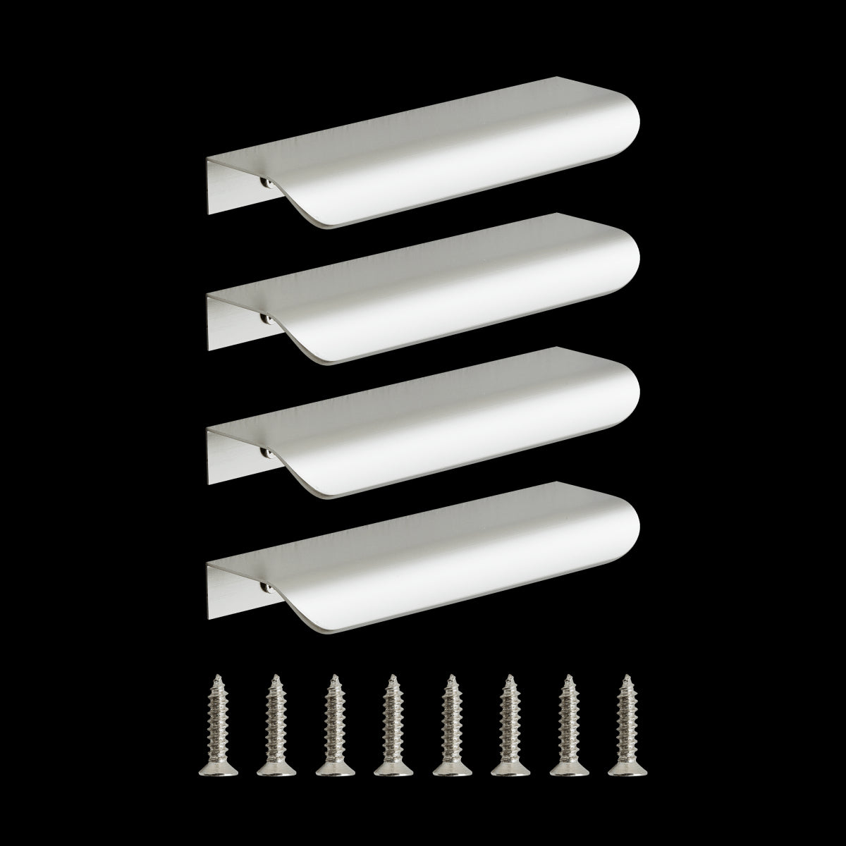 4 ELEMENT HANDLES 96MM WHEELBASE IN SATIN ALUMINUM