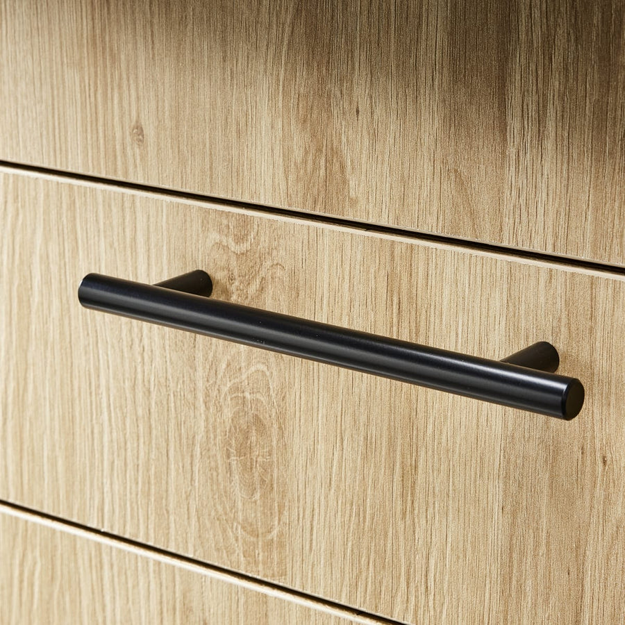 Bricocenter 4 SARA HANDLES WITH 128 MM SPACING IN MATT BLACK METAL