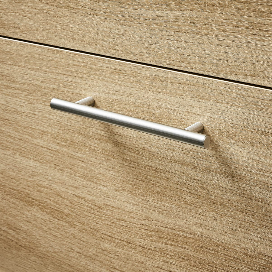 Bricocenter 4 SARA HANDLES WITH 128 MM SPACING IN POLISHED BRUSHED NICKEL