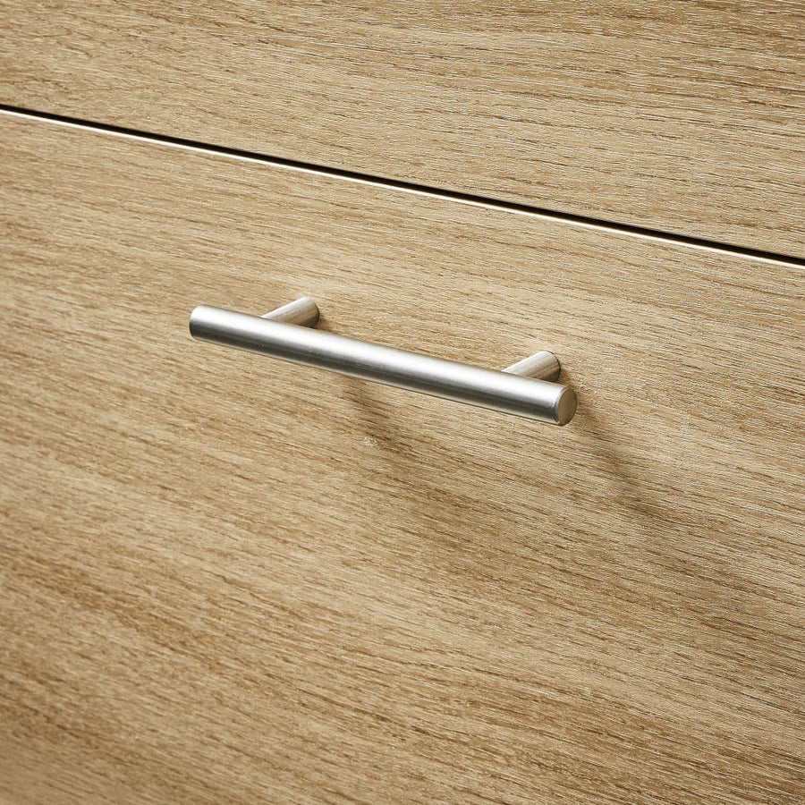 Bricocenter 4 SARA HANDLES WITH 96 MM SPACING IN POLISHED BRUSHED NICKEL