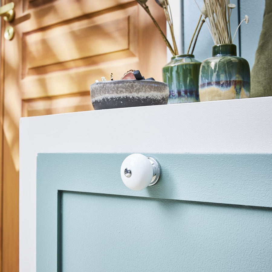 Bricocenter 4 GABI D 40 MM WHITE PORCELAIN KNOBS