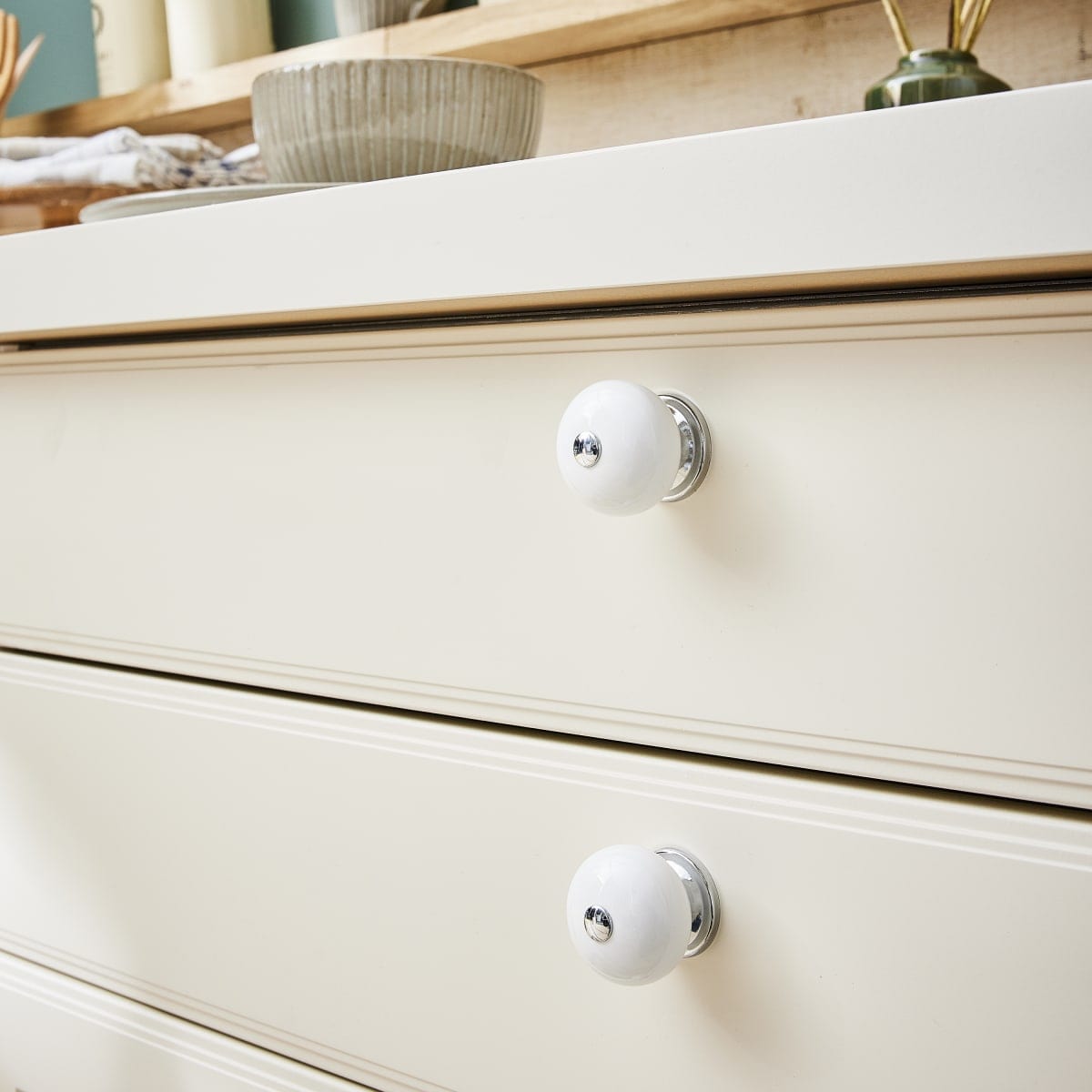 Bricocenter 4 GABI D 40 MM WHITE PORCELAIN KNOBS
