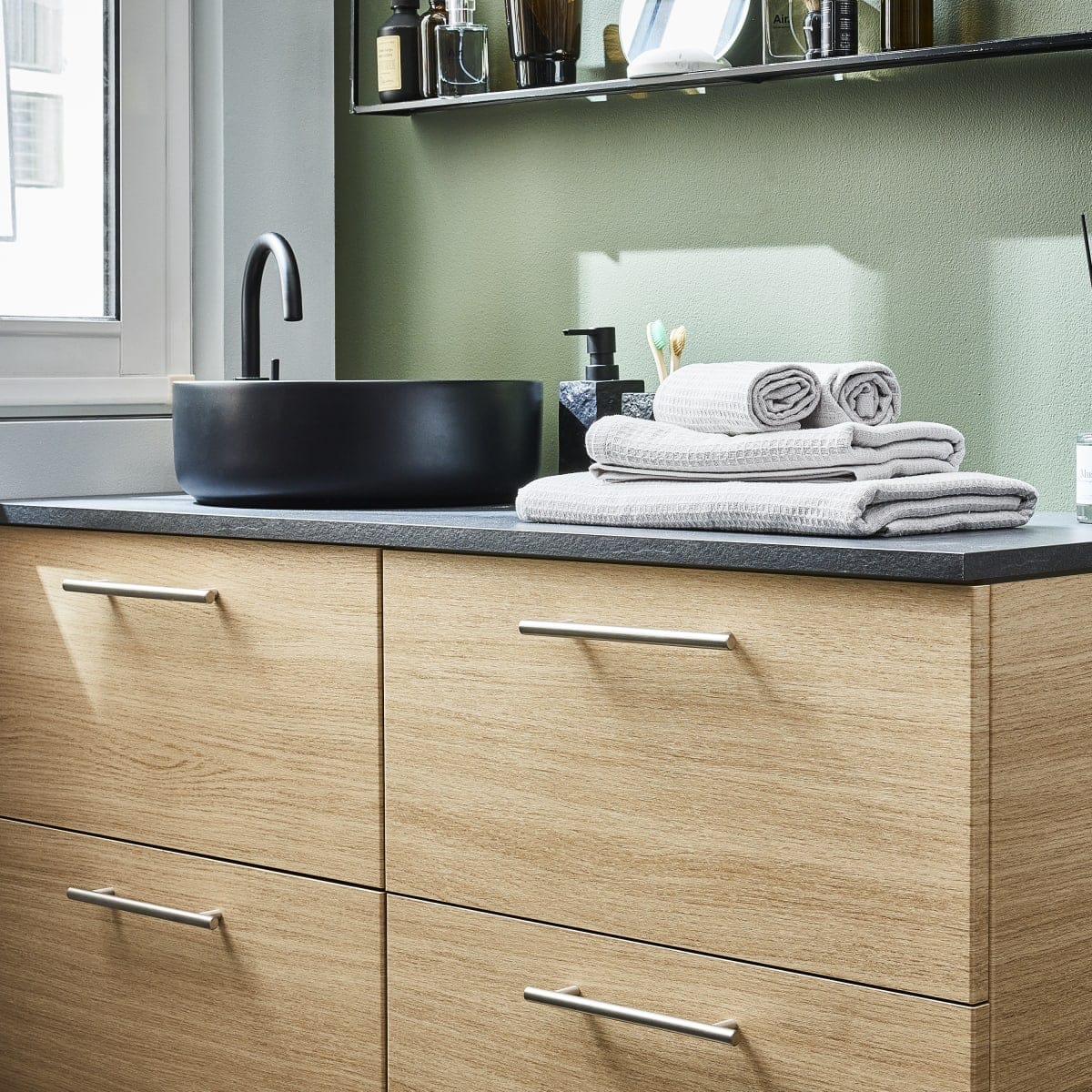 Bricocenter 4 SARA HANDLES WITH 160 MM SPACING IN POLISHED BRUSHED NICKEL