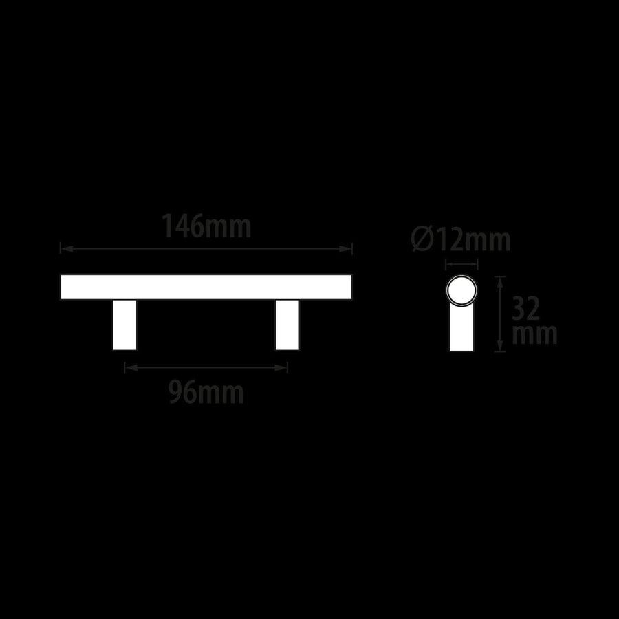 Bricocenter 4 SARA HANDLES WITH 96 MM SPACING IN POLISHED BRUSHED NICKEL