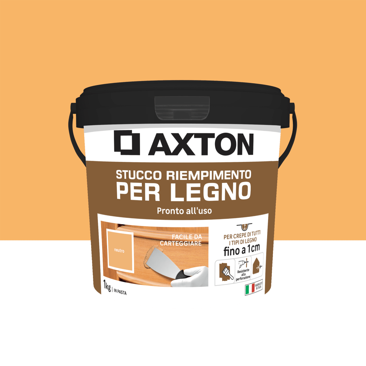 STUCCO PER LEGNO NEUTRO IN PASTA AXTON 1 KG