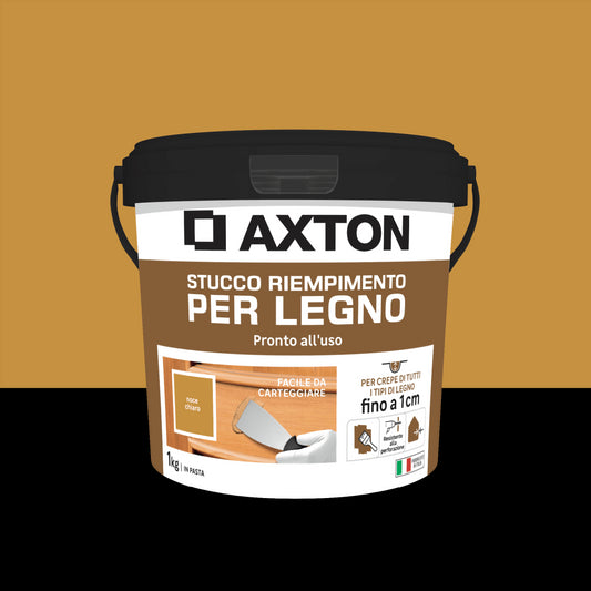 STUCCO PER LEGNO NOCE CHIARO IN PASTA AXTON 1 KG