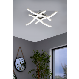 CABEZAS ALUMINIUM CEILING LAMP NICKEL 44X44XK7,5CM LED 4X5W NATURAL LIGHT