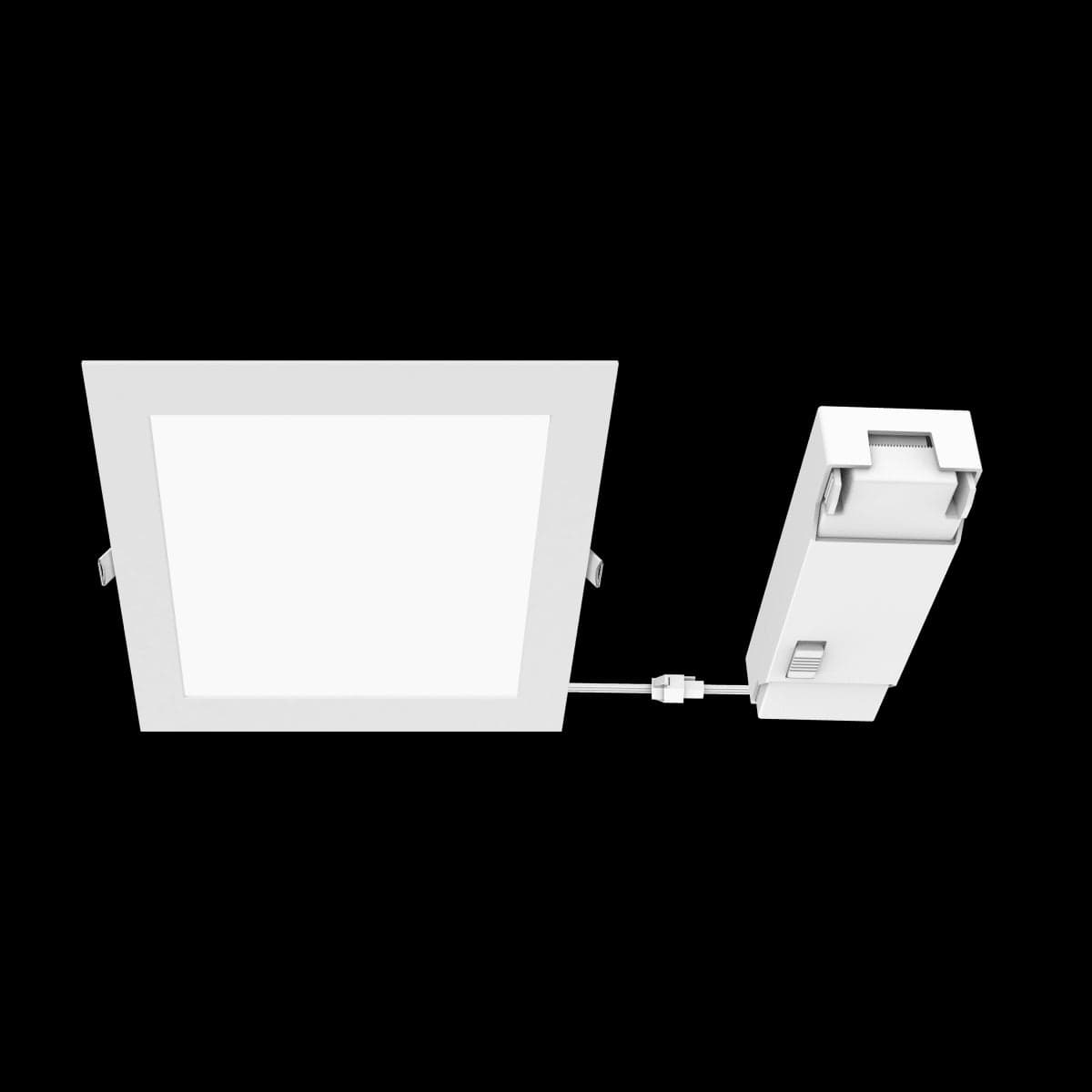 Bricocenter RECESSED SPOTLIGHT EXTRAFLAT ALUMINIUM WHITE 20.5X20.5 CM LED 20W CCT DIMMABLE IP44