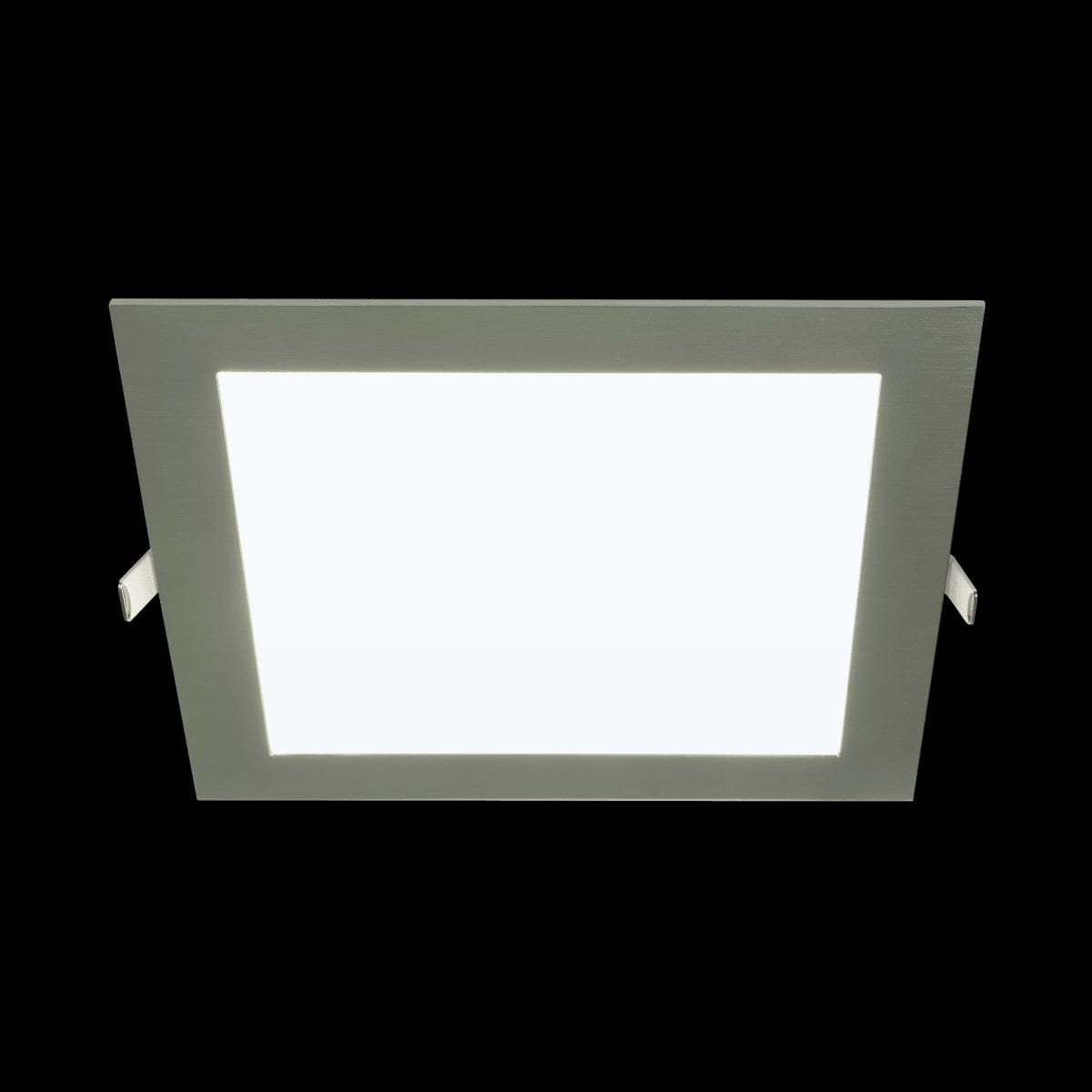 Bricocenter RECESSED SPOTLIGHT EXTRAFLAT SATIN NICKEL 20.5X20.5 CM LED 20W CCT DIMMABLE IP44