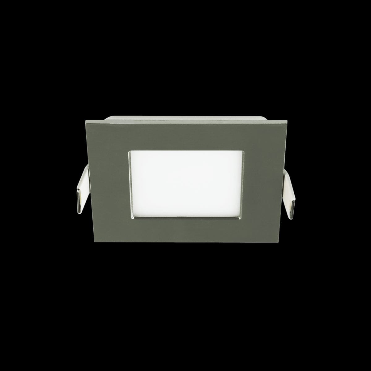 Bricocenter RECESSED SPOTLIGHT EXTRAFLAT SATIN NICKEL 8.5X8.5CM LED 5.5W CCT DIMMABLE IP44