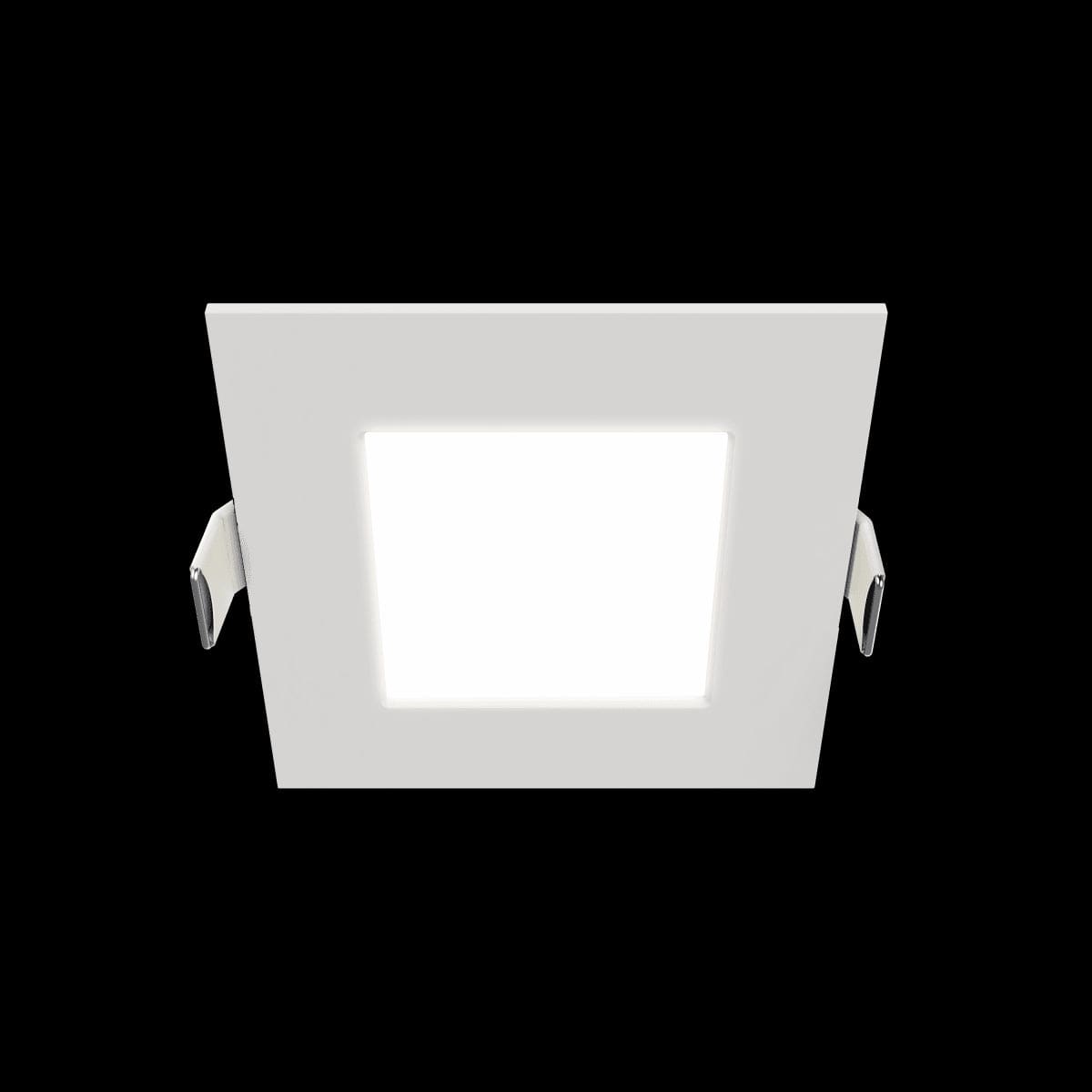 Bricocenter RECESSED SPOTLIGHT EXTRAFLAT ALUMINIUM WHITE 8.5X8.5CM LED 5.5W CCT DIMMABLE IP44