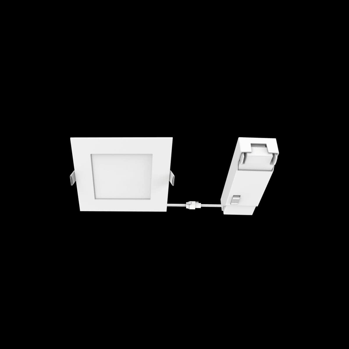 Bricocenter RECESSED SPOTLIGHT EXTRAFLAT ALUMINIUM WHITE 10.8X10.8CM LED 10.2W CCT DIMMABLE IP44