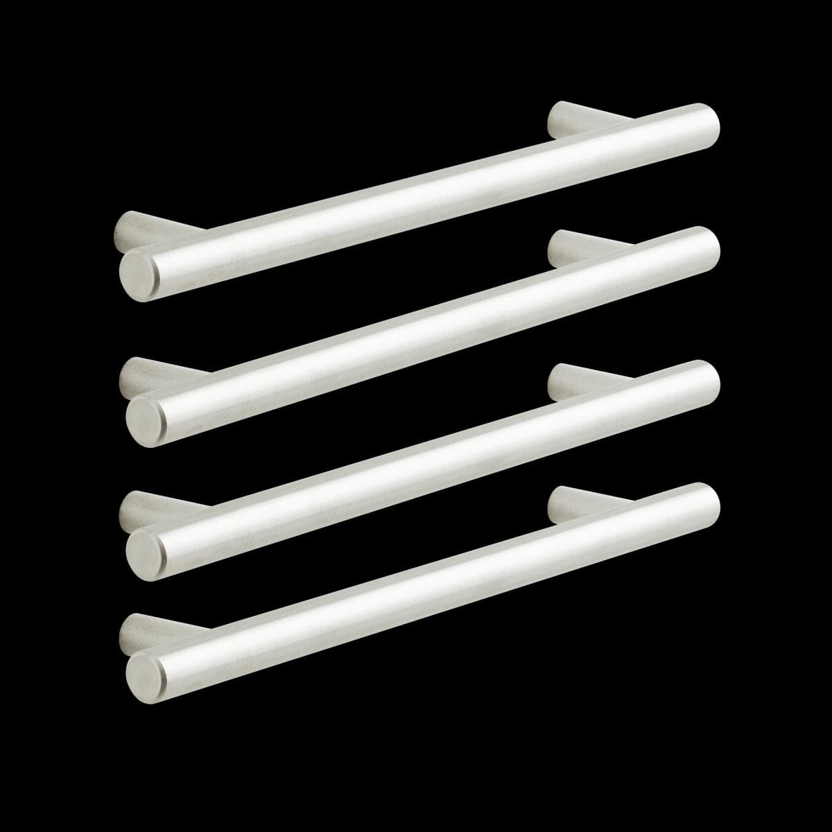 4 SARA HANDLES WITH 160 MM SPACING IN POLISHED BRUSHED NICKEL