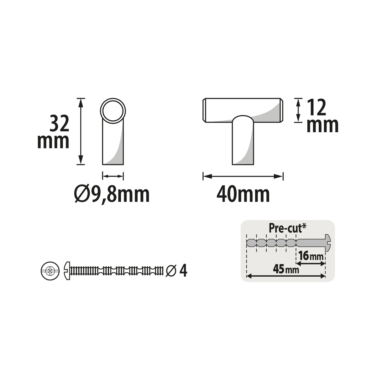 URBAN KNOB DIAM. 40 MM NICKEL PLATED