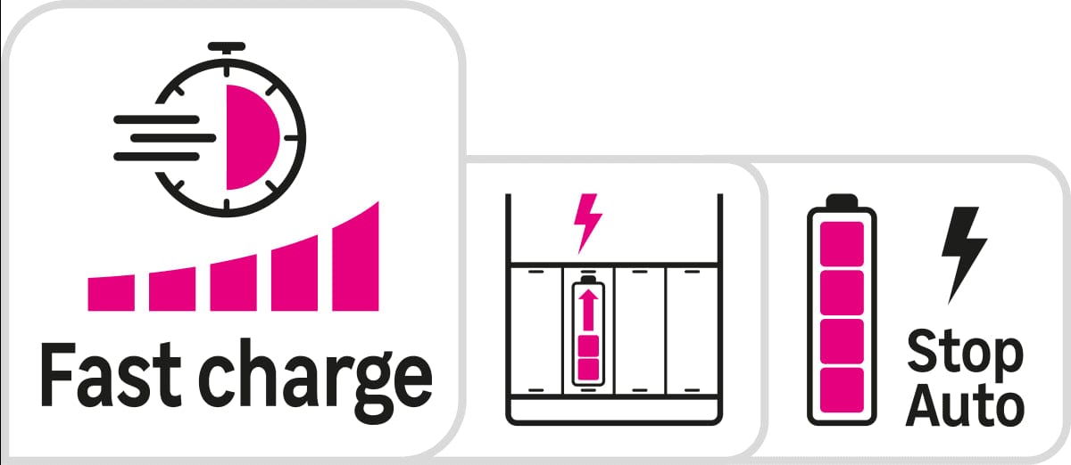 BATTERY CHARGER AAA 4-CHANNEL QUICK CHARGE-INDICATOR-USB CONNECTION