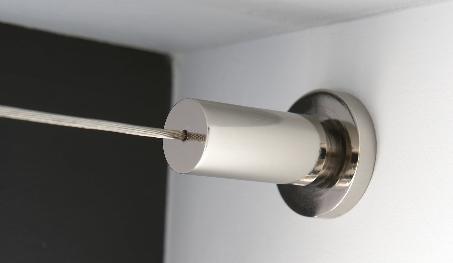 GALVANIZED CABLE KIT 4M SQUARE WHITE