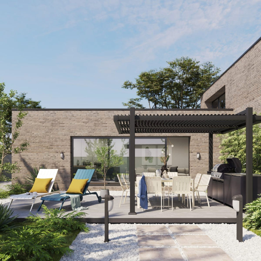 Bricocenter IDAHO NATERIAL BEIGE ALUMINIUM ARMCHAIR WITH ARMRESTS