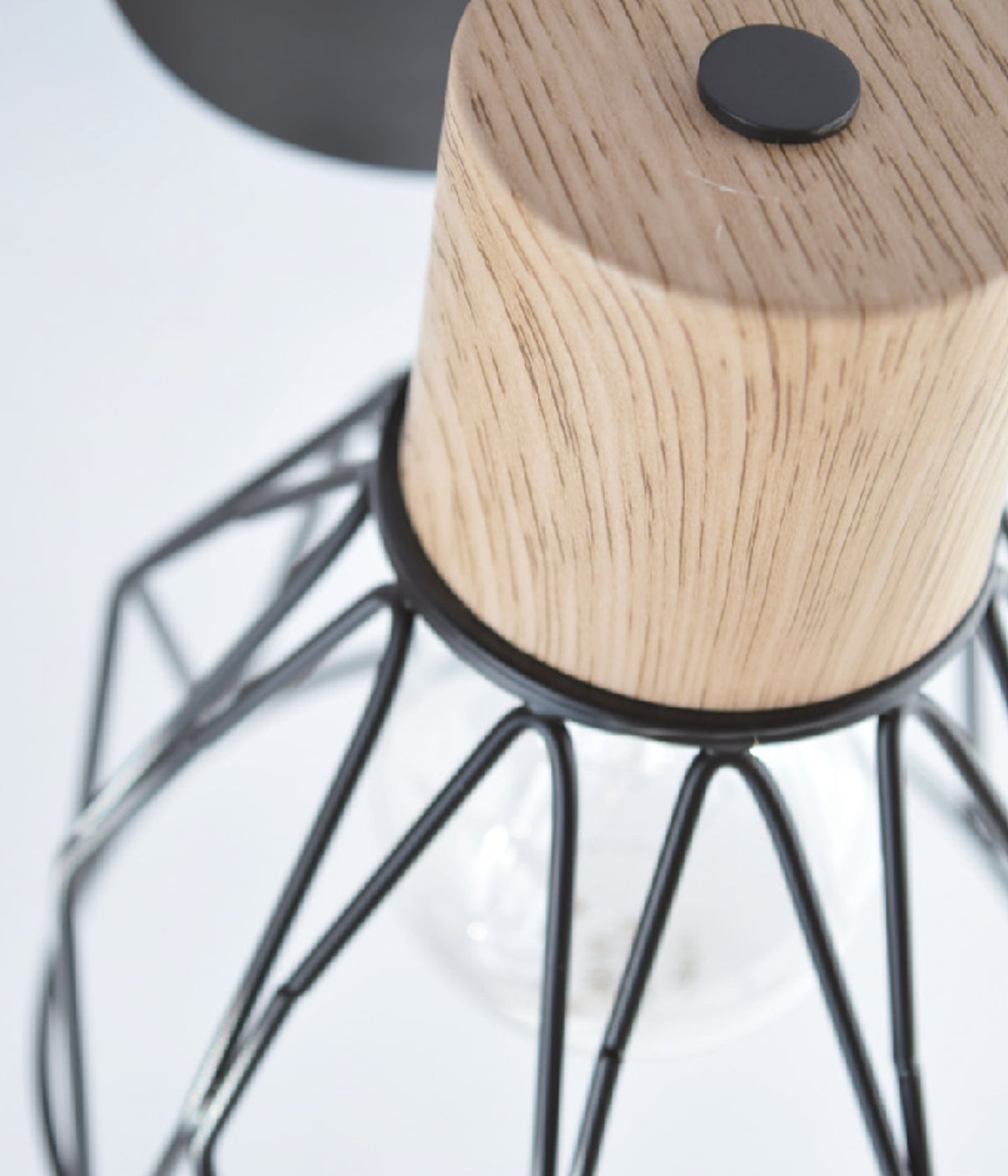 CLAYTON WOOD AND METAL CHANDELIER 84CM 4XE27=40W