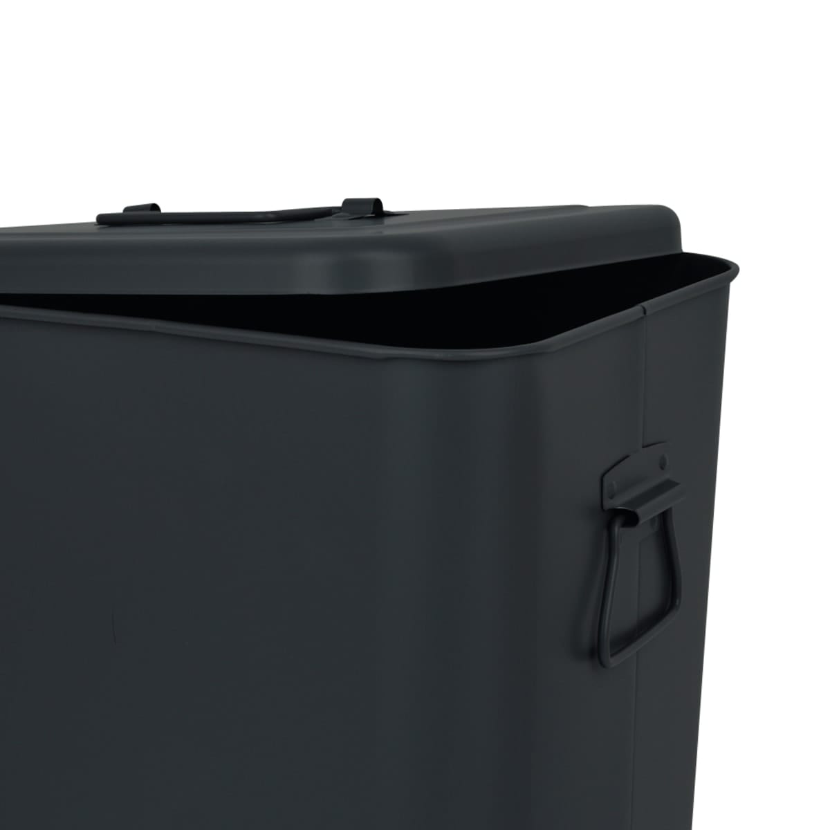 Bricocenter BLACK METAL DUSTBIN LT 26 WITH LID