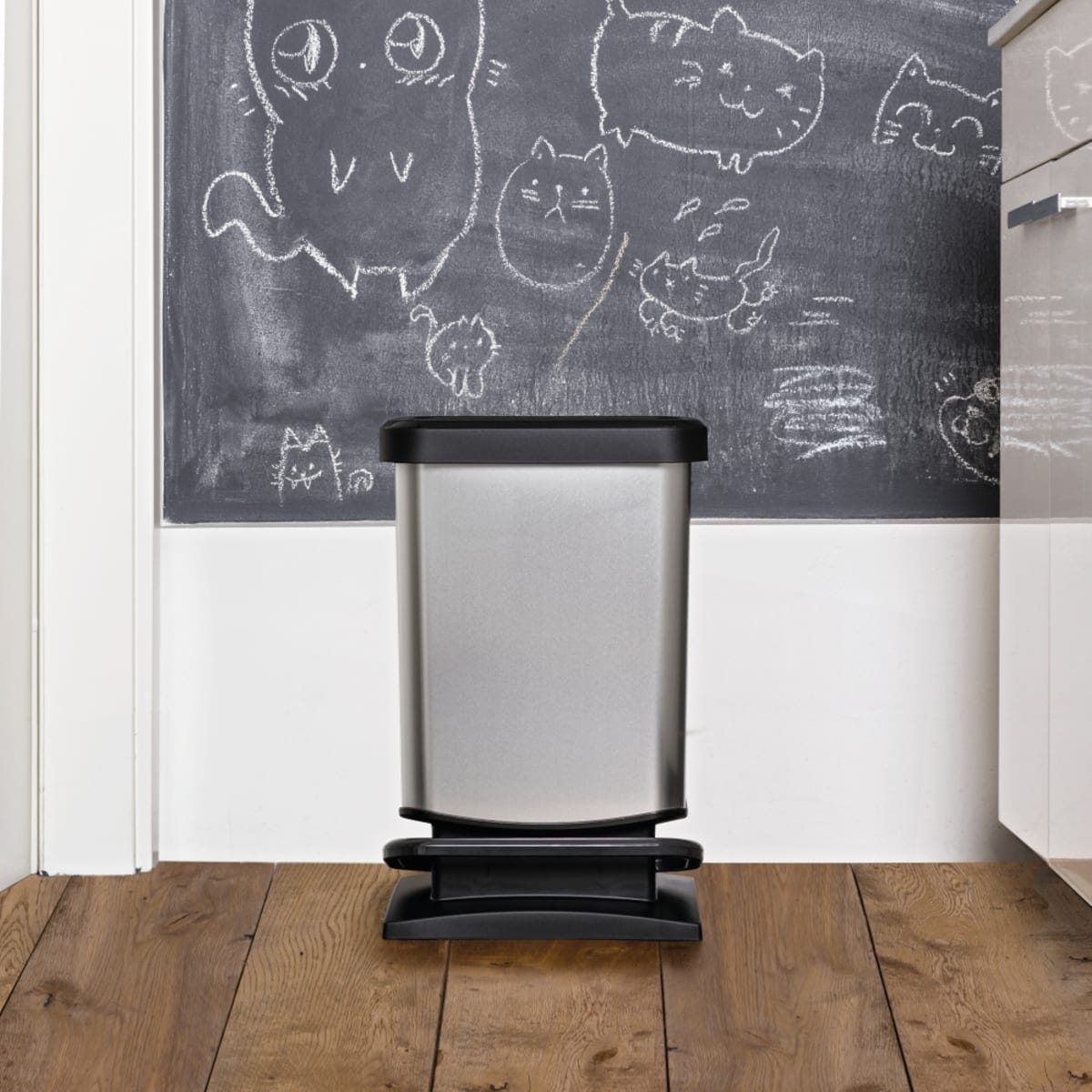 Bricocenter DUSTBIN GARBAGE CAN 20L - DELINIA -SIMPLA COAL - PLASTIC