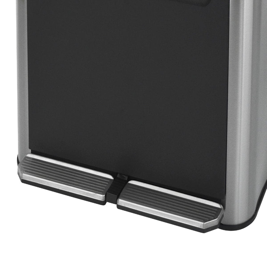 Bricocenter PEDAL BIN 2X15L AND SINGLE CONTAINER 20L, STAINLESS STEEL, SOFT CLOSING