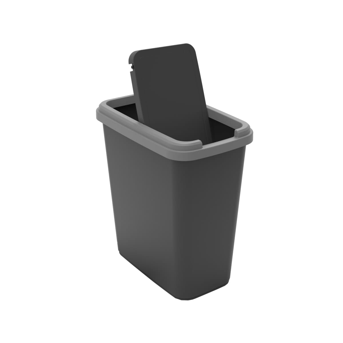 Bricocenter DUSTBIN GARBAGE CAN 25L- DELINIA - SWING BLACK - PLASTIC